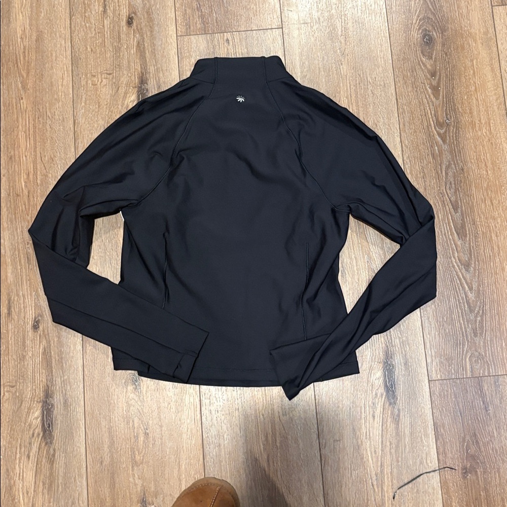NWT women’s athelta black interval half zip medium jacket medium - Picture 4 of 4